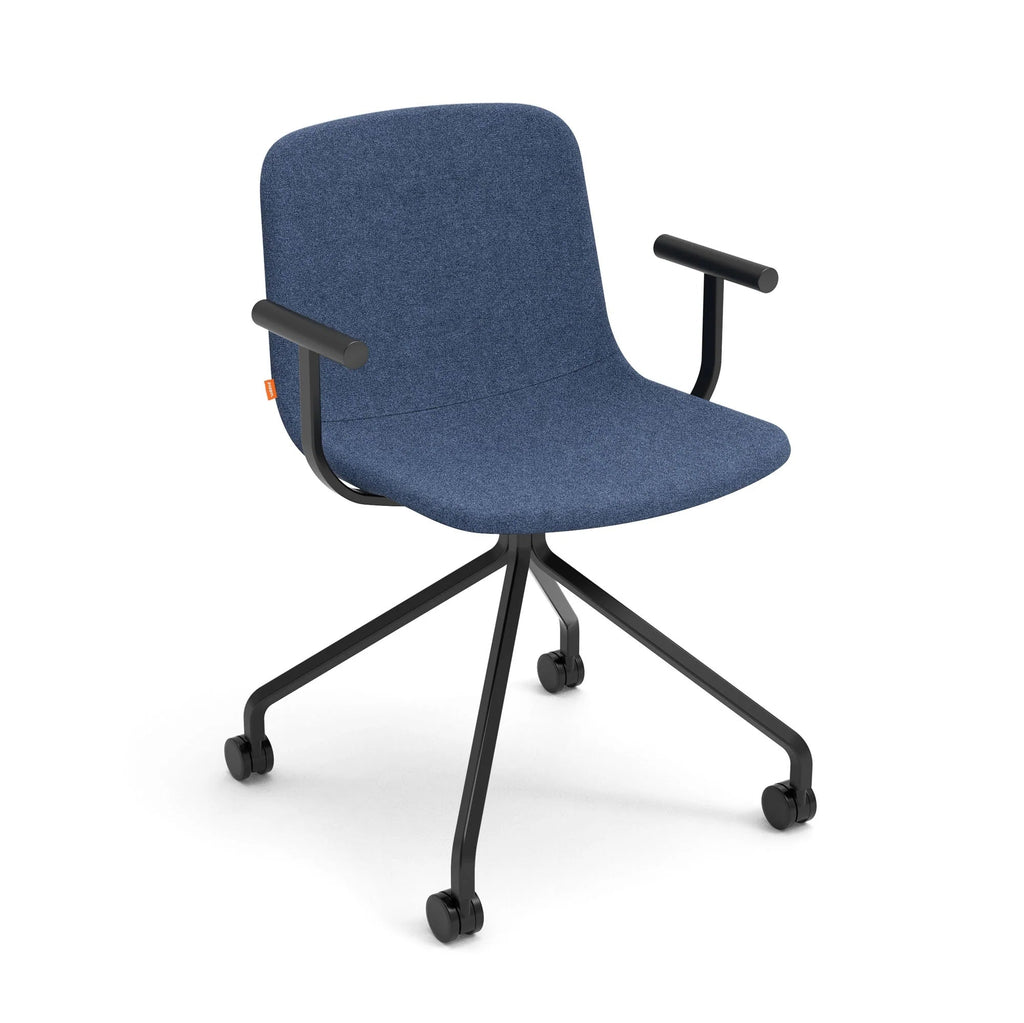 Poppin Key Swivel Meeting Chair with Casters
