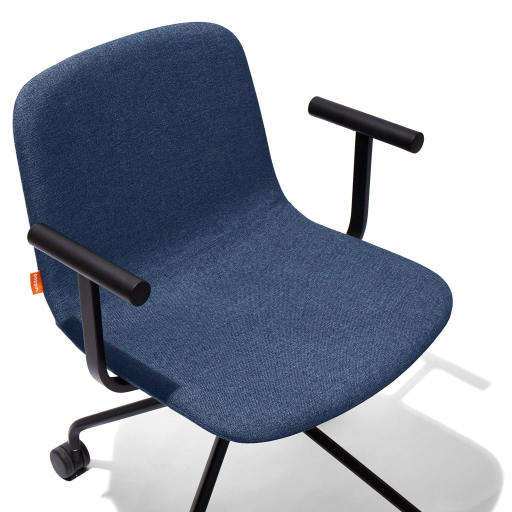 Poppin Key Swivel Meeting Chair with Casters