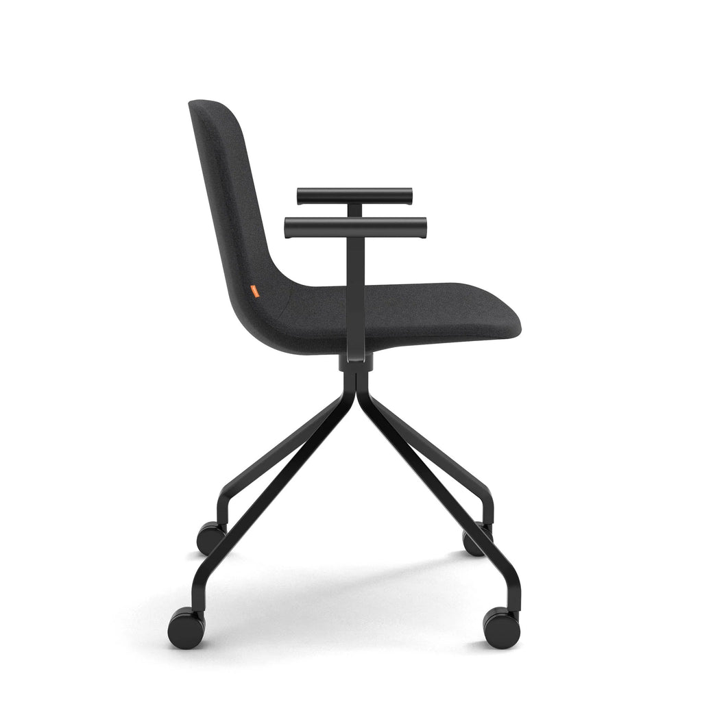 Poppin Key Swivel Meeting Chair with Casters