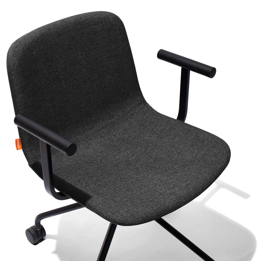 Poppin Key Swivel Meeting Chair with Casters